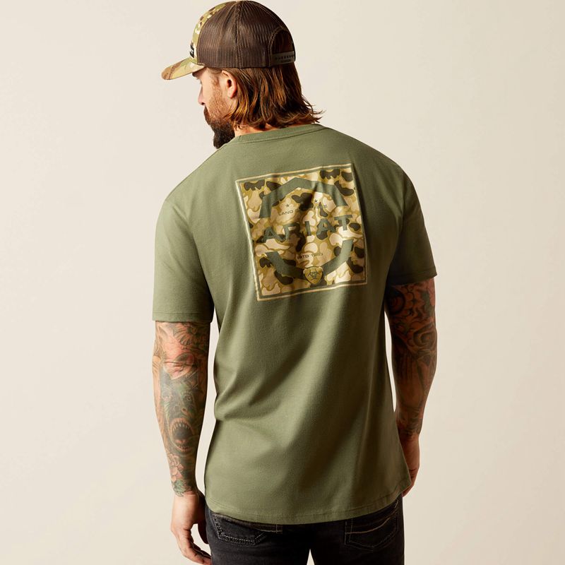 Ariat Duck T-Shirt Zielone Polska | RQFDZT-057