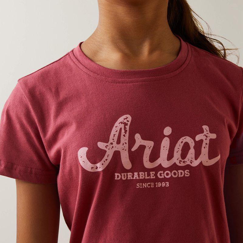 Ariat Durable Goods Tee Czerwone Polska | FPBAVN-853