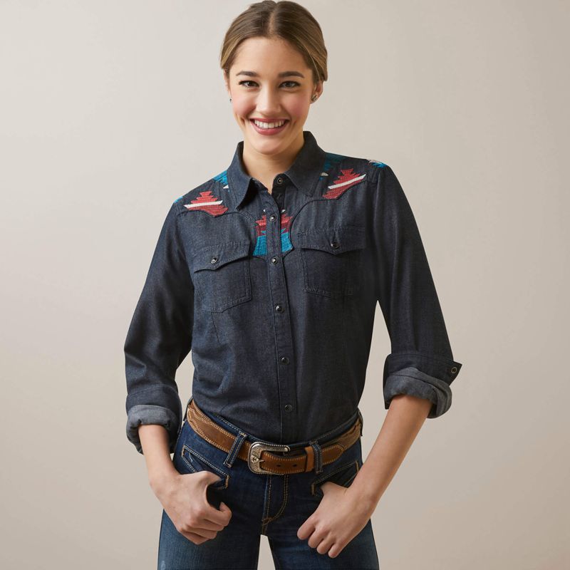 Ariat Dutton Shirt Rinsed Polska | CDRJFG-123