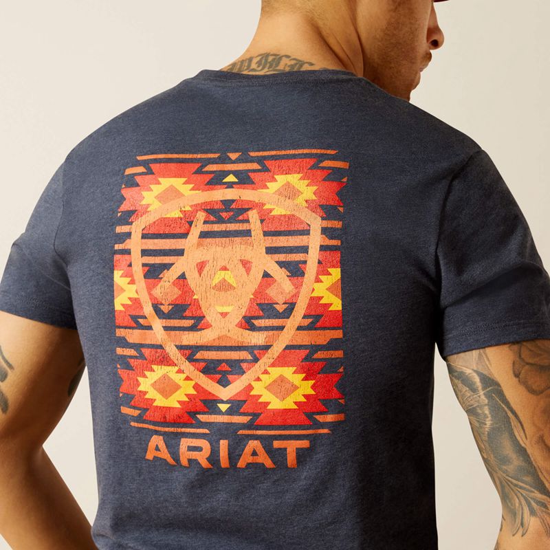 Ariat Eagle Rock T-Shirt Granatowe Polska | RSTYCV-746