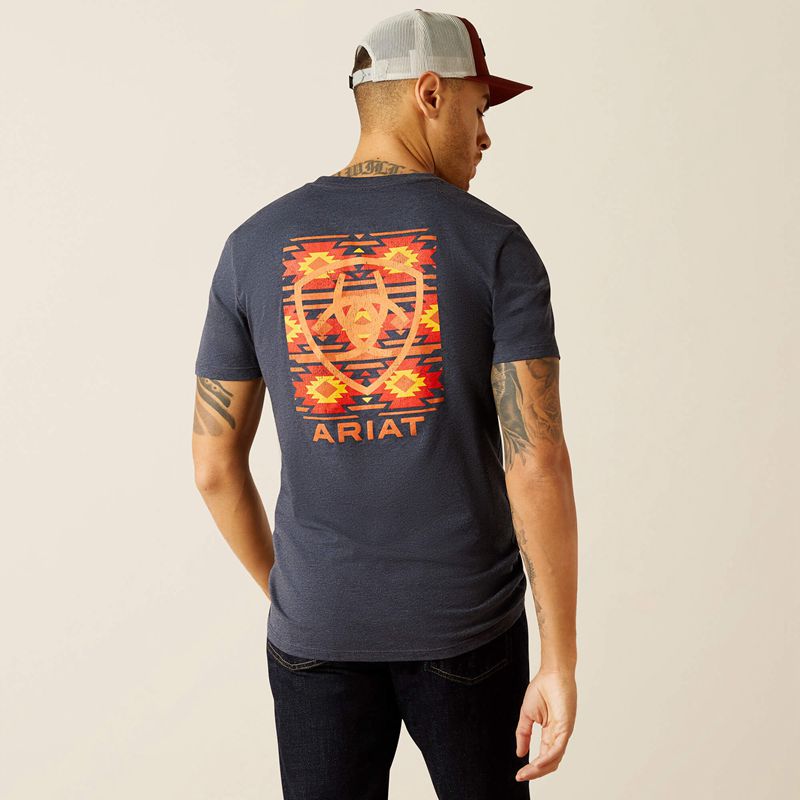 Ariat Eagle Rock T-Shirt Granatowe Polska | RSTYCV-746