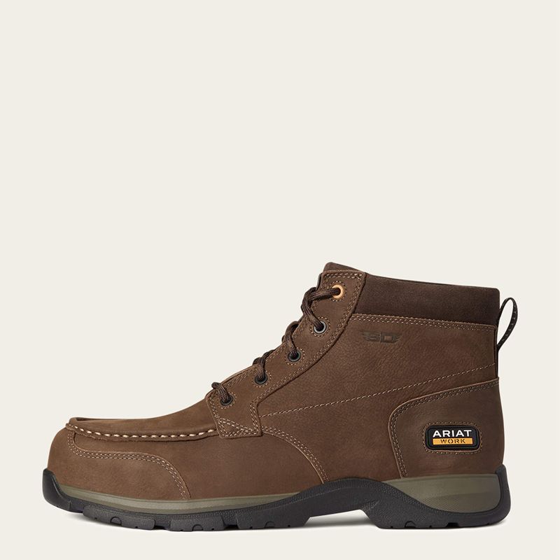 Ariat Edge Lte Chukka Static Dissipating Composite Toe Work Boot Ciemny Brązowe Polska | AEBGMC-473