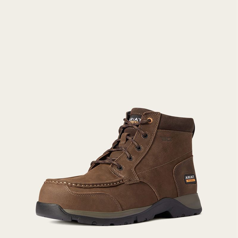 Ariat Edge Lte Chukka Static Dissipating Composite Toe Work Boot Ciemny Brązowe Polska | AEBGMC-473