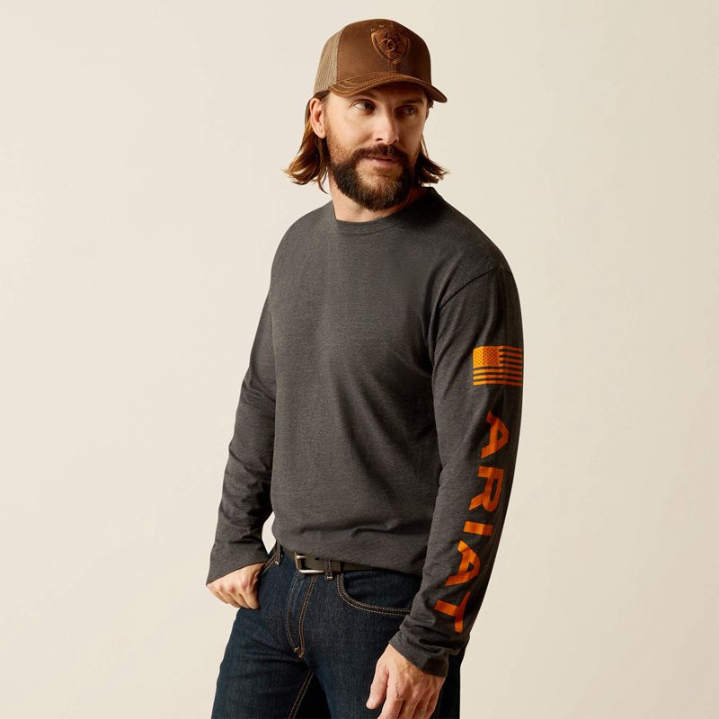 Ariat Elevated V2 T-Shirt Charcoal Heather Polska | FXVHST-639