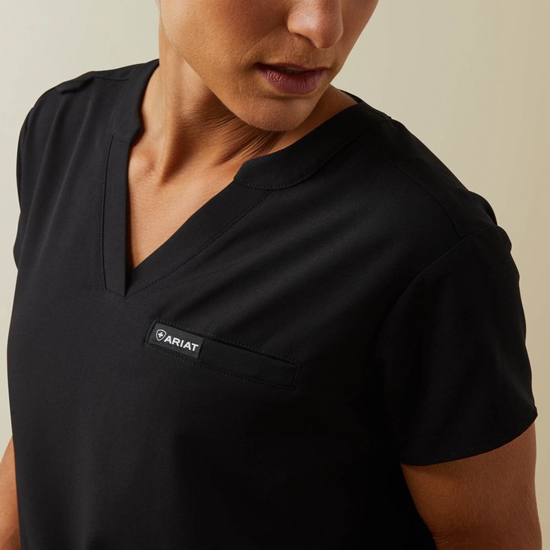 Ariat Eliza Fashion Scrub Top Czarne Polska | SKGWPO-510