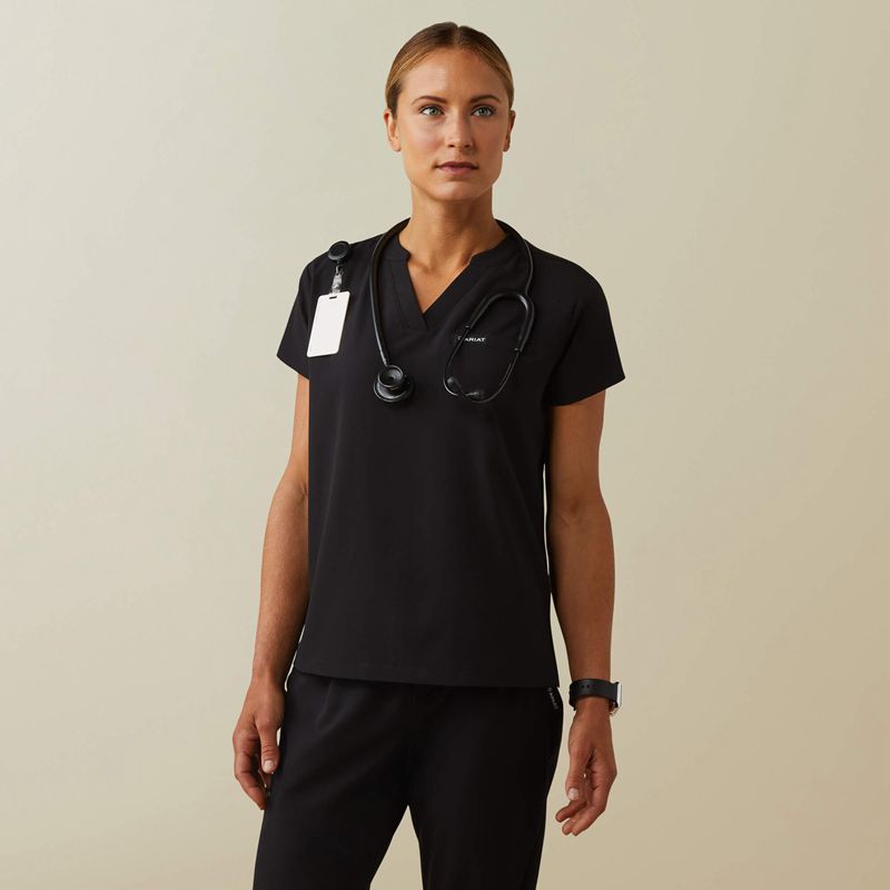 Ariat Eliza Fashion Scrub Top Czarne Polska | SKGWPO-510