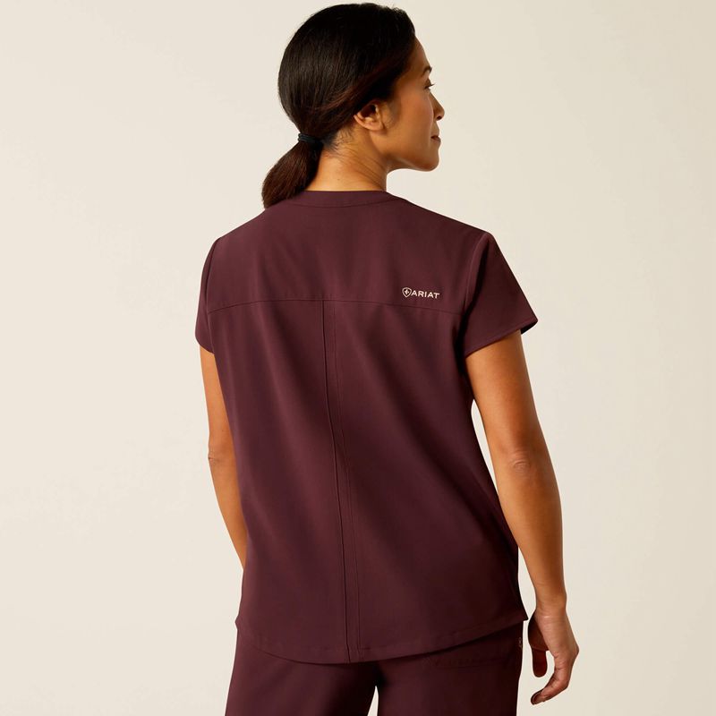 Ariat Eliza Fashion Scrub Top Winetasting Polska | BZHKJA-239