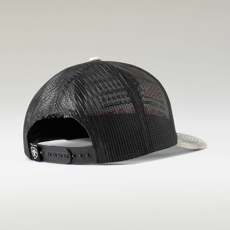 Ariat Embossed Flag Cap Szare Polska | PZMOEV-249