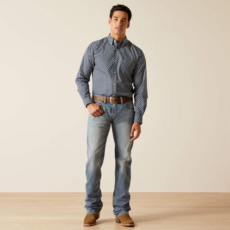 Ariat Emile Fitted Shirt Indygo Polska | PBULRZ-267