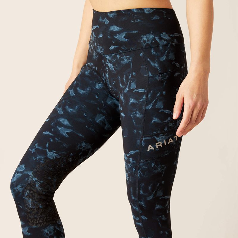 Ariat Eos Print Knee Patch Tight Stormy Skies Polska | KEJUTQ-359