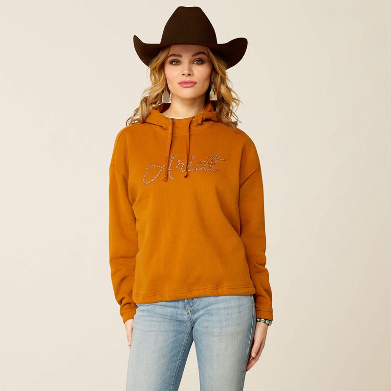 Ariat Essential Hoodie Roasted Pecan Polska | AHJYWM-075