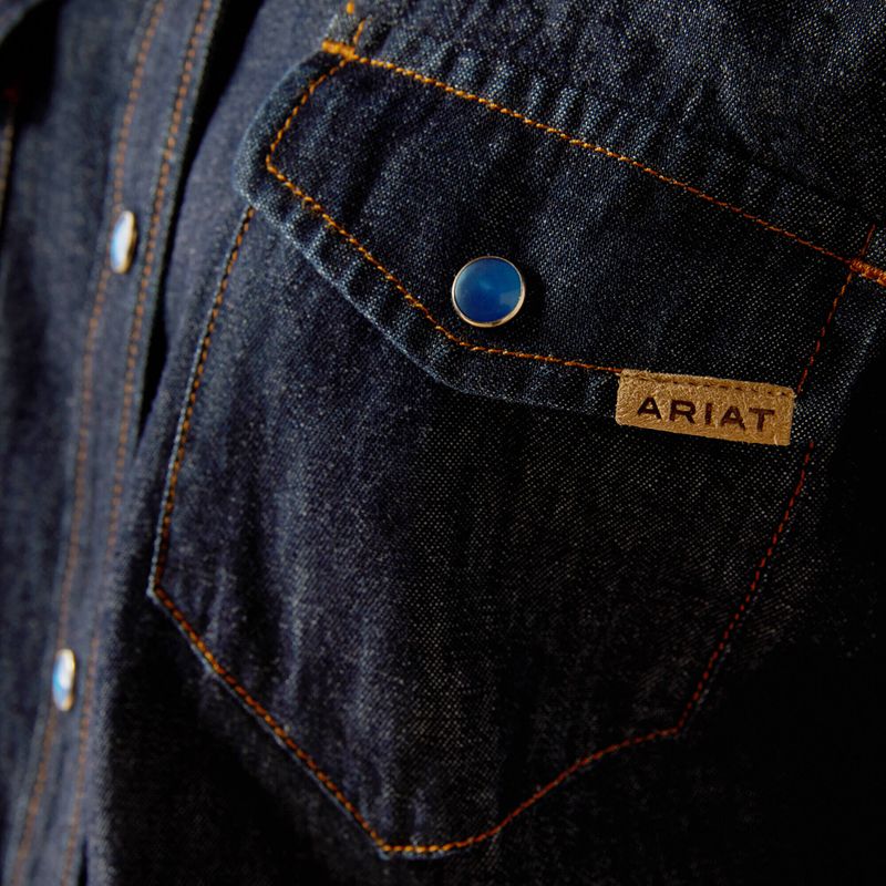 Ariat Farriday Denim Shirt Rinse Polska | BSQJZC-251