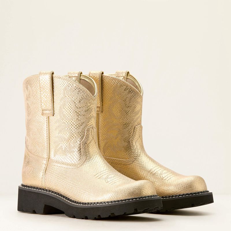 Ariat Fatbaby Western Boot Gilded Lizard Emboss Polska | GRXIZH-591