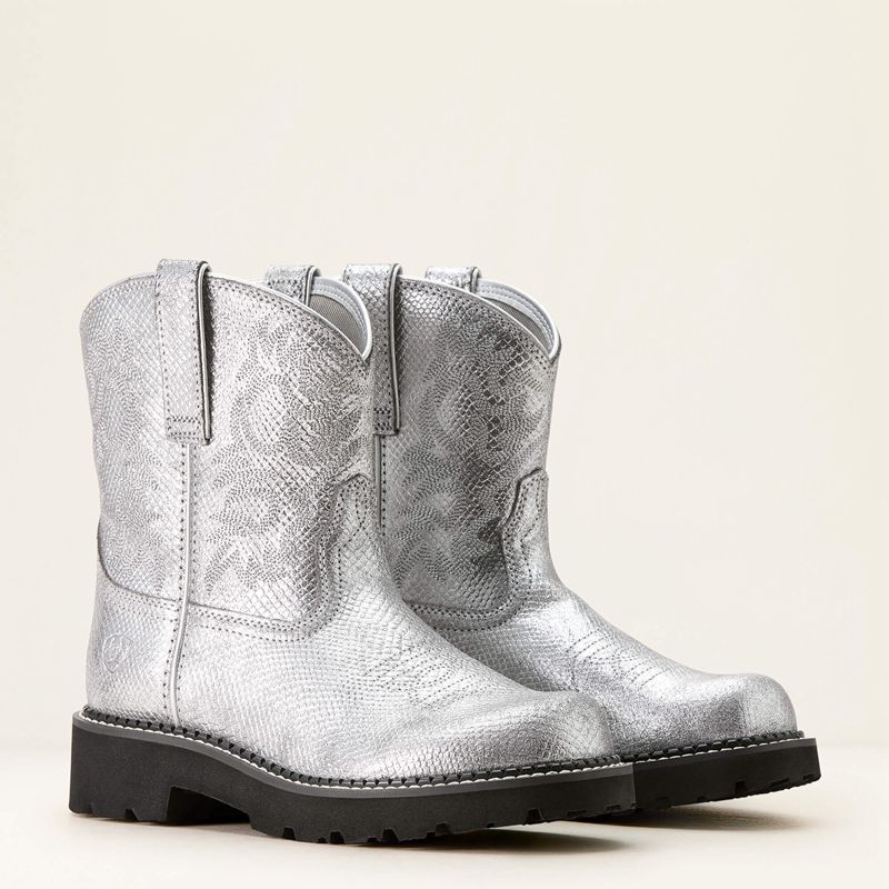 Ariat Fatbaby Western Boot Gunmetal Lizard Emboss Polska | SUFZBV-801