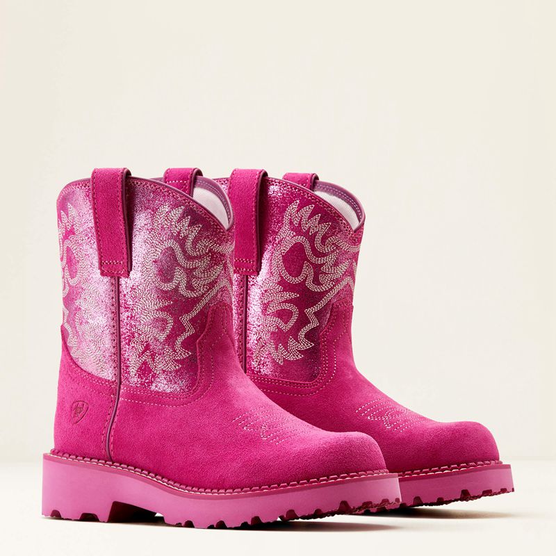 Ariat Fatbaby Western Boot Hottest Pink/Pink Metallic Polska | JQGLUK-328