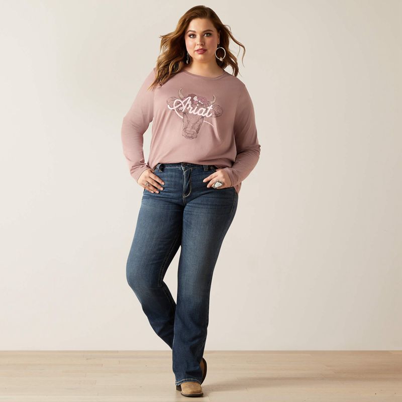 Ariat Fawna T-Shirt Twilight Mauve Polska | LJZVEQ-504