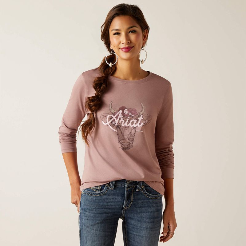 Ariat Fawna T-Shirt Twilight Mauve Polska | LJZVEQ-504