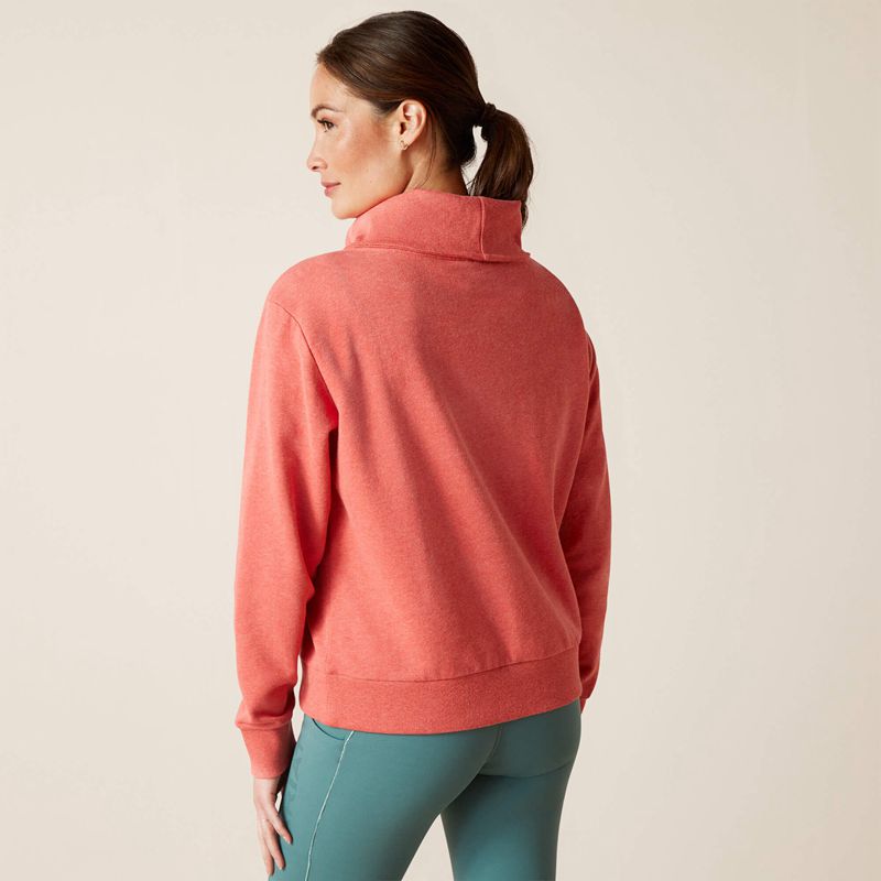 Ariat Fern 1/2 Zip Sweatshirt Heather Baked Apple Polska | GYEXZL-173