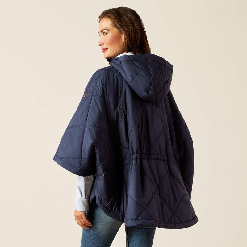 Ariat Fescue Insulated Cape Granatowe Polska | SHIEGY-821