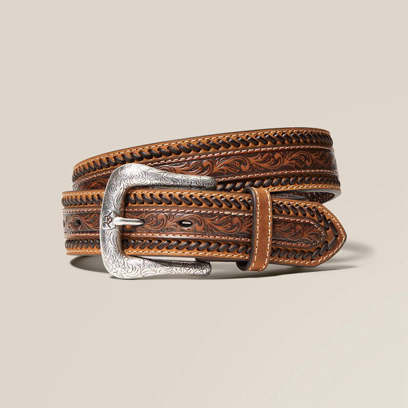 Ariat Filigree Stripe Belt Tan Polska | QKZELX-890