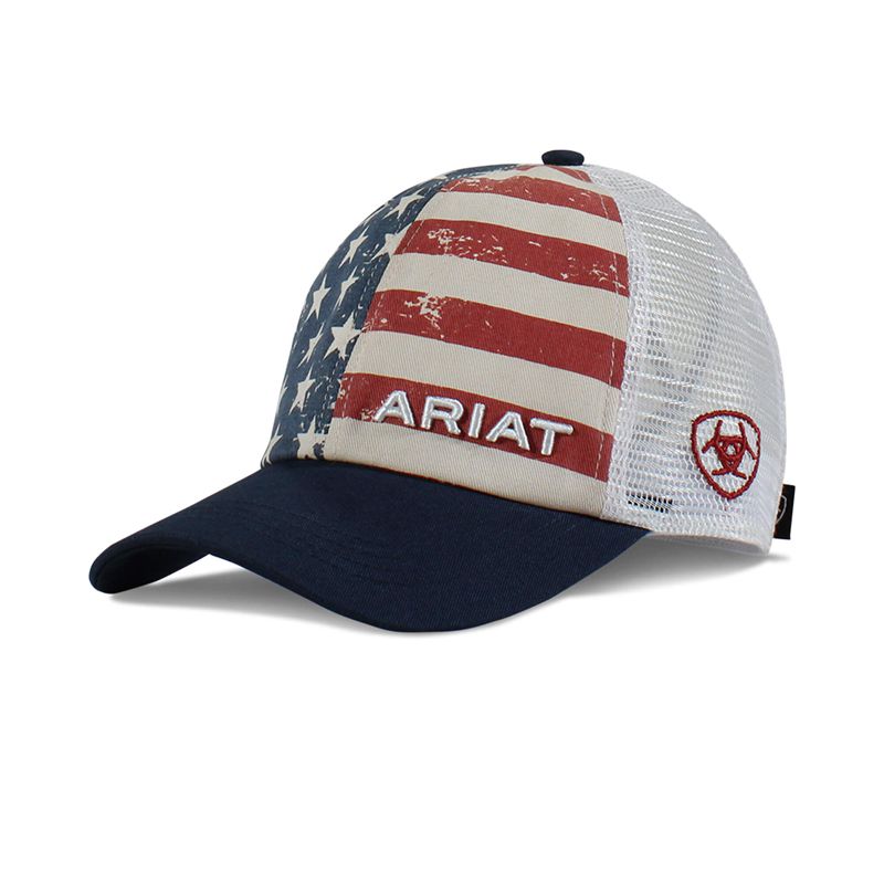 Ariat Flag Print Cap Multi Polska | LNIFGZ-801