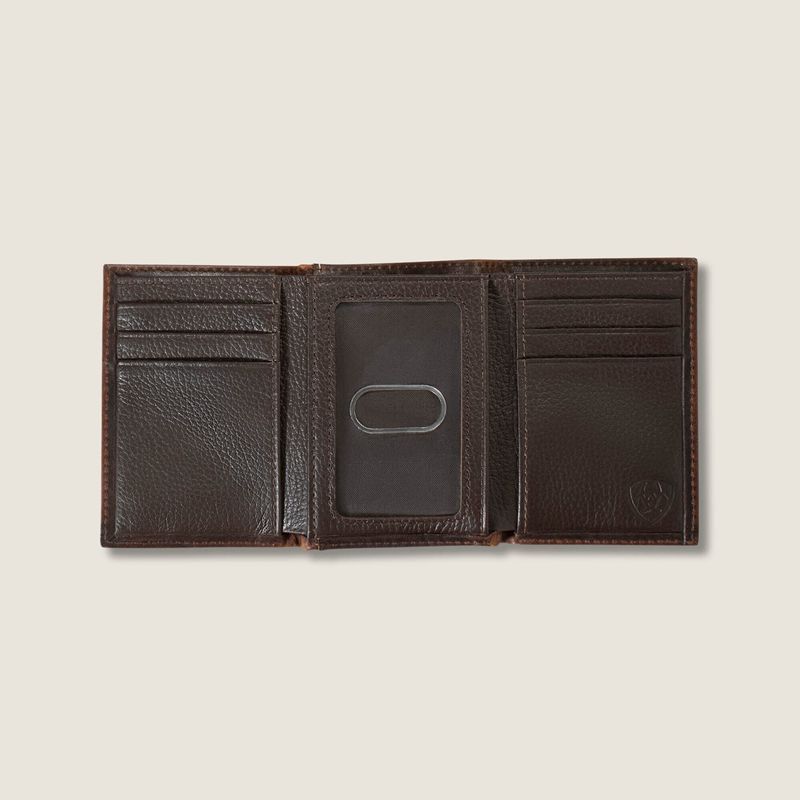 Ariat Flag Trifold Wallet Brązowe Polska | AHQOTX-403