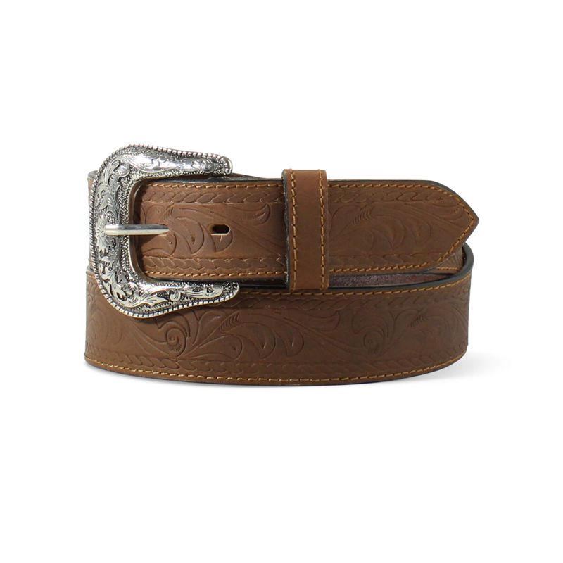 Ariat Floral Embossed Belt Brązowe Polska | PTWLEF-982