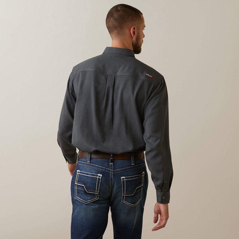 Ariat Fr Air Inherent Work Shirt Charcoal Heather Polska | AVYOSG-987