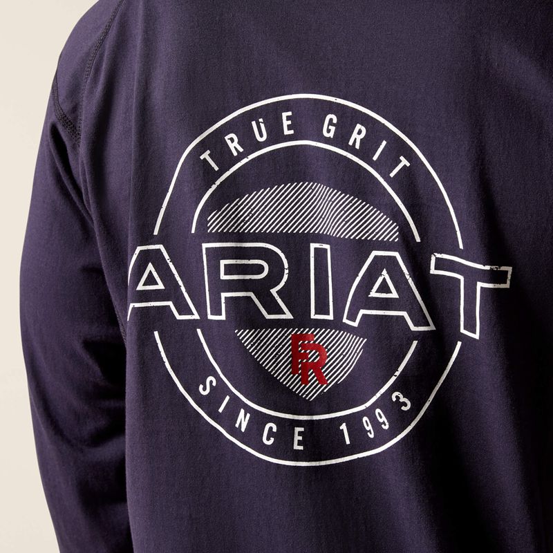 Ariat Fr Air True Grit T-Shirt Granatowe Polska | FJGOCL-836