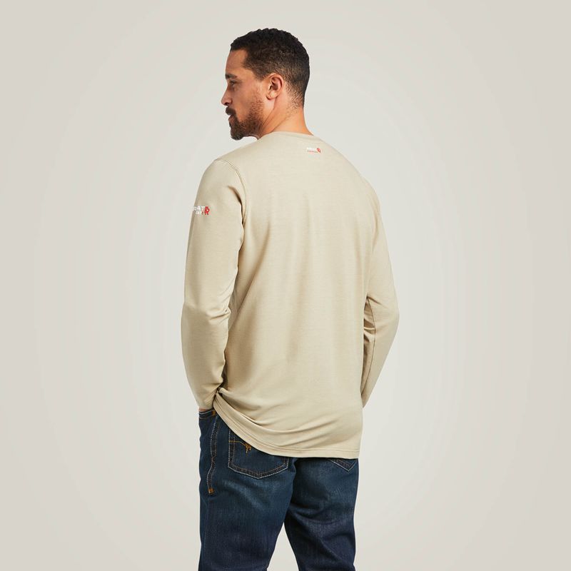 Ariat Fr Baselayer T-Shirt Khaki Polska | YDAIJO-830