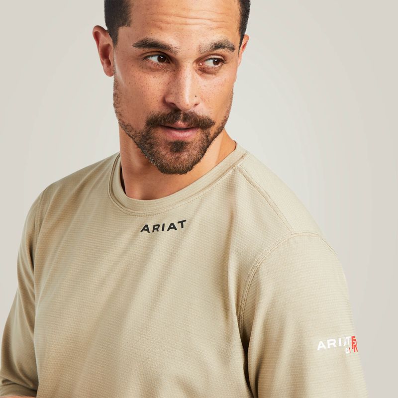 Ariat Fr Baselayer T-Shirt Khaki Polska | YDAIJO-830