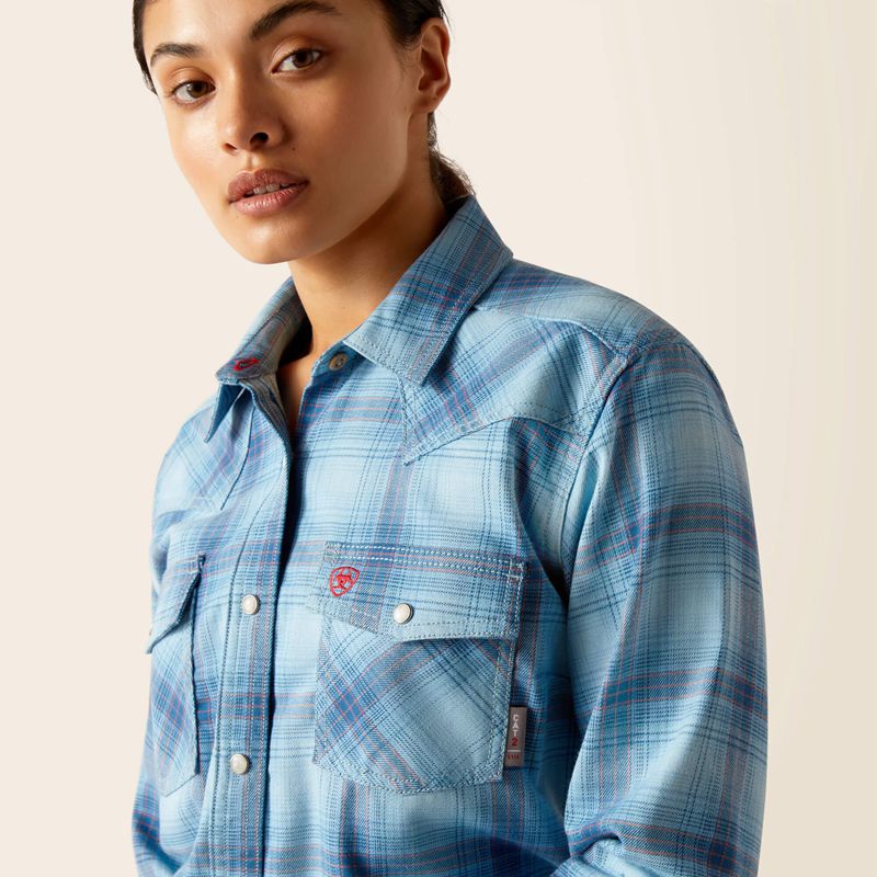 Ariat Fr Bonita Snap Work Shirt Niebieskie Polska | RMEPIC-908