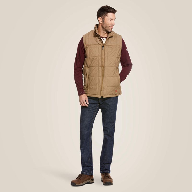 Ariat Fr Crius Insulated Vest Khaki Polska | GBWPNI-485