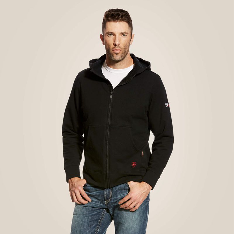 Ariat Fr Durastretch Full Zip Hoodie Czarne Polska | FLQJNP-634