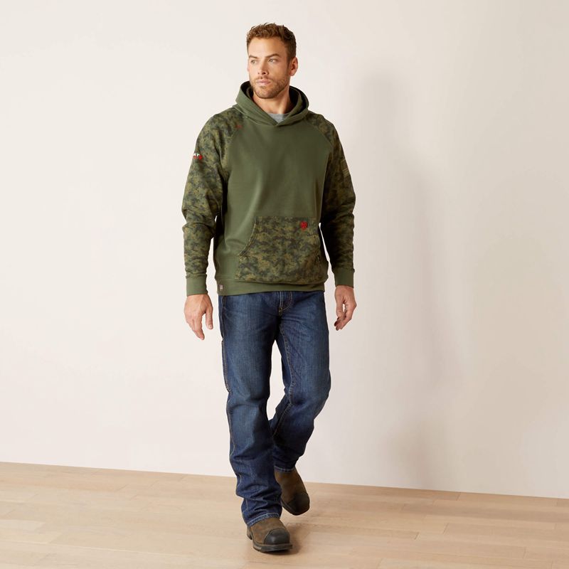 Ariat Fr Durastretch Patriot Hoodie Camo Polska | JHKITN-301