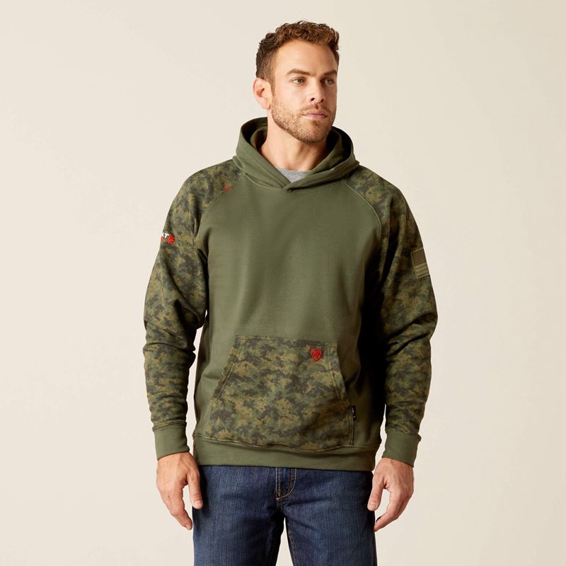 Ariat Fr Durastretch Patriot Hoodie Camo Polska | JHKITN-301