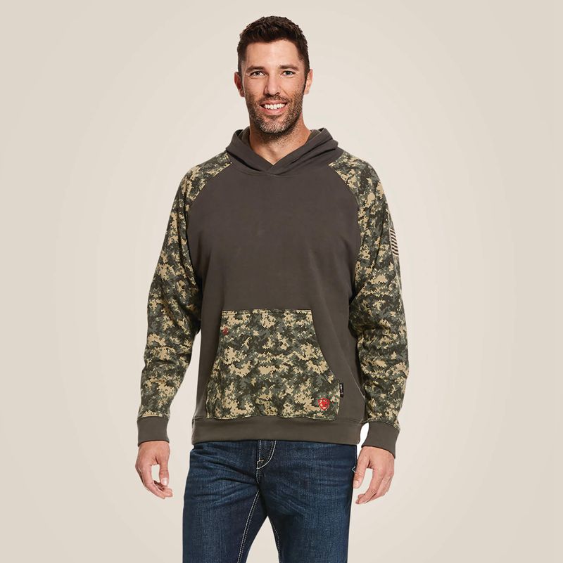 Ariat Fr Durastretch Patriot Hoodie Camo Polska | YTZJWF-129