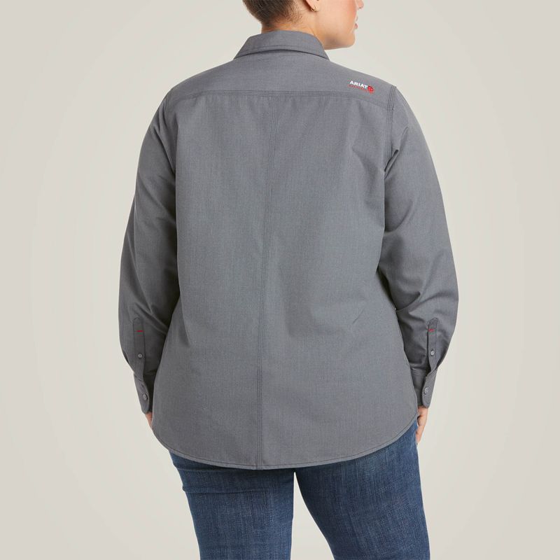 Ariat Fr Featherlight Work Shirt Gunmetal Polska | OQDWLN-478