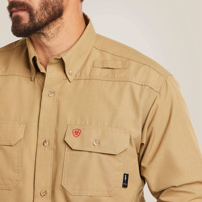 Ariat Fr Featherlight Work Shirt Khaki Polska | PELNUS-789