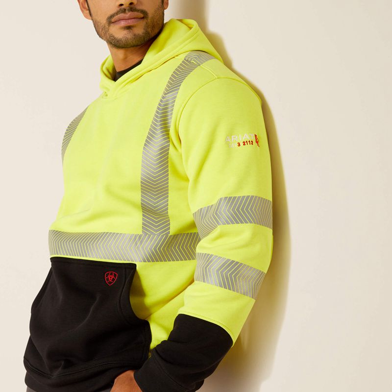 Ariat Fr Hi-Vis Hoodie Żółte Polska | YBNZGA-814