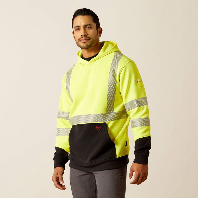 Ariat Fr Hi-Vis Hoodie Żółte Polska | YBNZGA-814