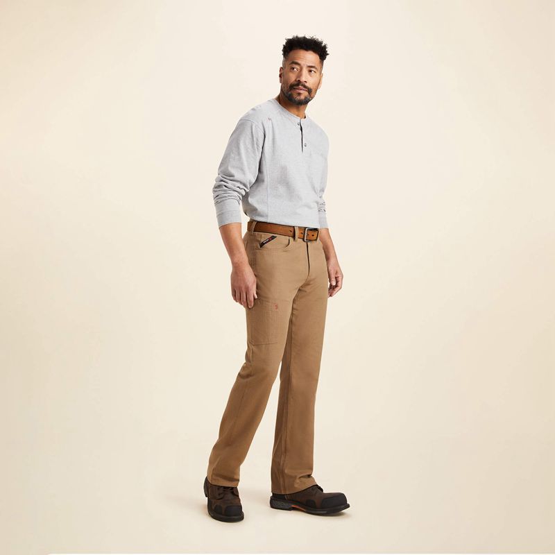 Ariat Fr M4 Relaxed Crossfire Straight Pant Khaki Polska | OMAYRE-287