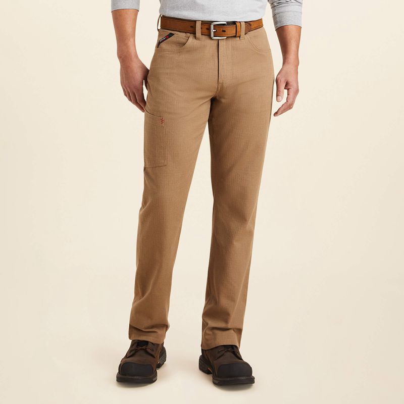 Ariat Fr M4 Relaxed Crossfire Straight Pant Khaki Polska | OMAYRE-287