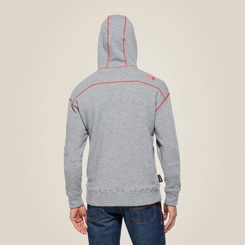 Ariat Fr Polartec Hoodie Heather Gray Polska | LMGUTY-345