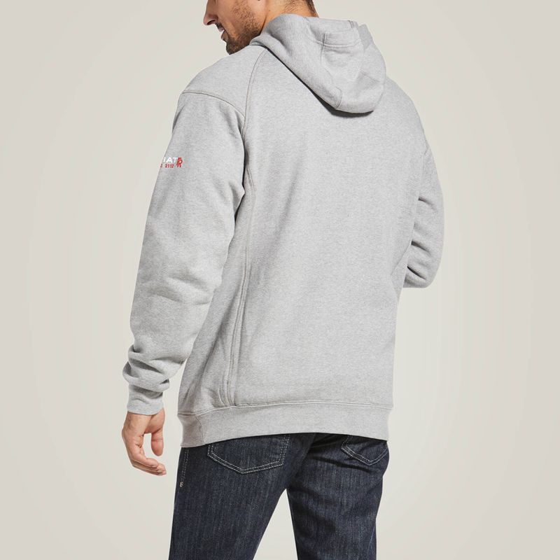 Ariat Fr Rev Pullover Hoodie Srebrne Polska | QEDFBS-647