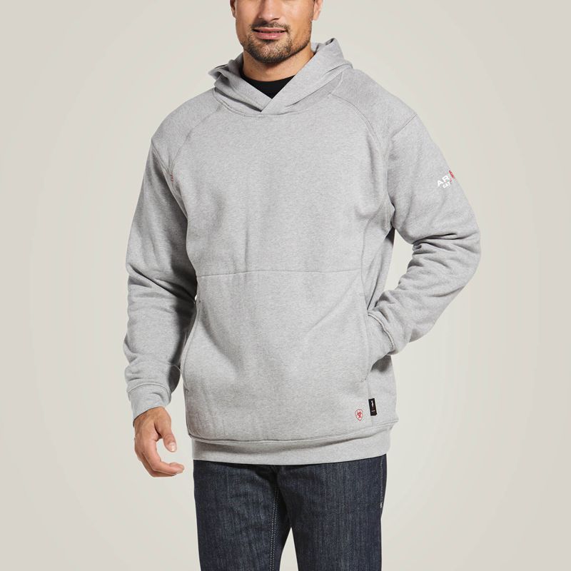 Ariat Fr Rev Pullover Hoodie Srebrne Polska | QEDFBS-647