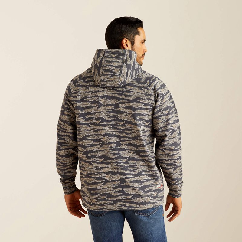 Ariat Fr Smoke Hoodie Szare Camo Polska | AQEVNX-731