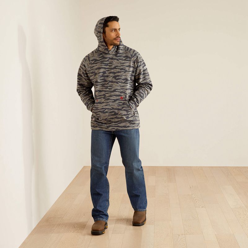 Ariat Fr Smoke Hoodie Szare Camo Polska | AQEVNX-731