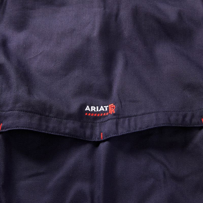 Ariat Fr Solid Vent Work Shirt Granatowe Polska | JQHXAU-295