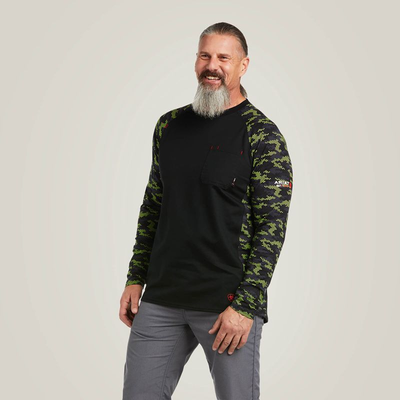 Ariat Fr Stretch Camo Baseball T-Shirt Camo Polska | WSOJVE-742